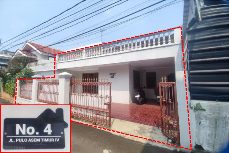 RUMAH DI JALAN PULO ASEM TIMUR IV, PULO GADUNG, JAKARTA TIMUR DENGAN LUAS TANAH 139m2